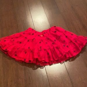 Girls red letter tutu skirt- size 4!